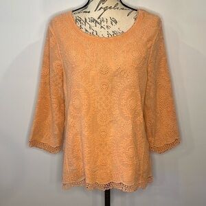 NWT Penelope Rose textured jacquard cotton top S